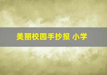 美丽校园手抄报 小学